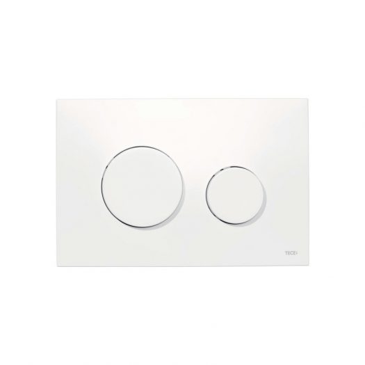 Панель смыва для унитаза TECEloop 9240640, пластиковая, белая антибактериальная