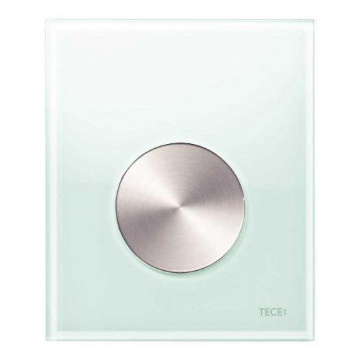 Панель смыва для писсуара TECEloop 9242662, зеленое стекло, клавиша нержавеющая сталь