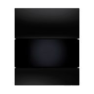 Панель смыва для писсуара TECEsquare 9242809, черное стекло, кнопка чёрная
