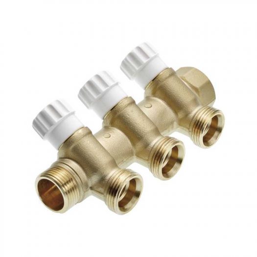 Распределитель TECElogo на 3 контура, с вентилями