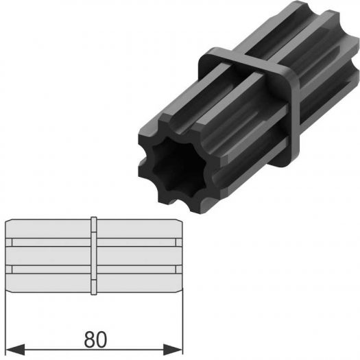 Торцевое соединение профиля, TECEprofil 9010009